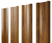 Штакетник М-образный А с прямым резом 0,45 Print-Double Elite Golden Wood Центр Кровли