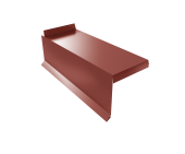 Планка торцевая сегментная Квадро профи Левая 0,5 Satin RAL 3009 оксидно-красный Центр Кровли