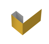 Финишный профиль фибросайдинга 0,45 PE с пленкой RAL 1018 цинково-желтый (2м) Центр Кровли