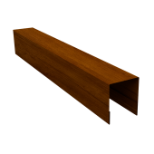 Планка боковая для забора из сайдинга ЭкоБрус 0,45 Print-double Premium Golden Wood Intense F (2,5м) Центр Кровли