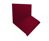 Планка примыкание верхнее к стене фальц Grand Line 150х130х20 0,45 PE с пленкой RAL 3003 рубиново-красный (3м) Центр Кровли