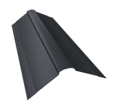 Планка конька фигурного 150x150 0,45 PE lite с пленкой RAL 7024 мокрый асфальт (3м) Центр Кровли