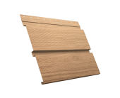 Софит металлический Квадро Брус с перфорацией 0,45 Print Elite с пленкой Honey Wood TwinColor Центр Кровли