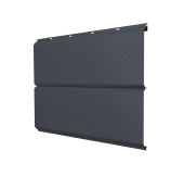 Софит ЭкоБрус new c перфорацией 0,45 PE RAL 7024 мокрый асфальт Центр Кровли