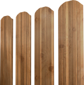 Штакетник Twin XL фигурный Grand Line 0,45 Print Premium Pine Wood Fresh Центр Кровли
