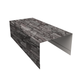 Крышка для забора из сайдинга (Блок-хаус new) 0,45 Print Elite Fine Stone TwinColor (3м) Центр Кровли