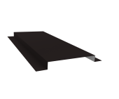 Планка кожуха сегментного 150 0,5 Satin с пленкой RAL 9005 черный (1,5м) Центр Кровли