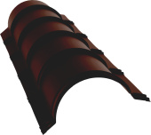 Планка малого конька полукруглого Grand Line 0,5 Rooftop Бархат RAL 8017 шоколад (1,97м) Центр Кровли