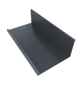 Планка примыкания нижняя к трубе 130х240 0,5 Velur X RAL 7024 мокрый асфальт (3м) Центр Кровли