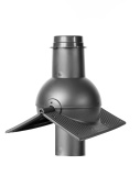 Выход канализации коньковый Krovent Pipe-cone серый Центр Кровли