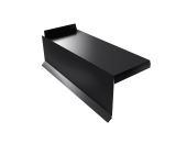 Планка торцевая сегментная Квадро профи Grand Line Левая 0,5 PurLite матовый RAL 9005 черный Центр Кровли