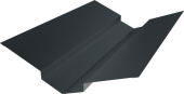 Планка ендовы верхней 88х43х43х88 Grand Line 0,5 GreenCoat Pural БТ матовый RR2H3 (RAL 7016 антрацитово-серый) (3м) Центр Кровли