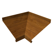 Угол отлива внутренний 200 0,45 Print-Double Elite с пленкой Golden Wood Центр Кровли