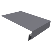 Планка околооконная сложная Кликфальц Pro 0,5 Satin с пленкой RAL 7004 сигнальный серый (2м) Центр Кровли