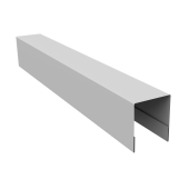 Планка боковая для забора из сайдинга (Квадро брус, Вертикаль) 0,45 Drap TX RAL 7047 телегрей 4 (3м) Центр Кровли