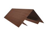 Планка угла внешнего составная верхняя Экобрус Grand Line 0,45 Принт Элит Шоколадное дерево TwinColor (3м) Центр Кровли