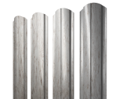 Штакетник Полукруглый Slim фигурный 0,45 Print Elite Snow Wood TwinColor Центр Кровли