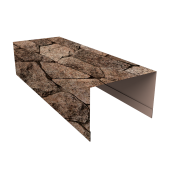 Крышка для забора из сайдинга (Квадро брус, Вертикаль) 0,45 Print Elite King Stone TwinColor (2,54м) Центр Кровли