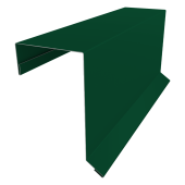 Планка торцевая кровельная фальц 65х97 0,45 PE-Double с пленкой RAL 6005 зеленый мох (3м) Центр Кровли