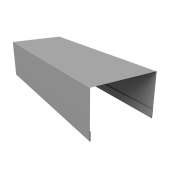 Крышка для забора из сайдинга (Квадро брус, Корабельная Доска, ЭкоБрус new) 0,45 PE RAL 9006 бело-алюминиевый (2,5м) Центр Кровли