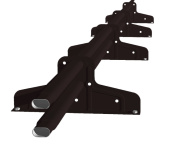 Снегозадержатель Стандарт Т4 d 40х20 RAL 9005 (3м) оцинкованный Центр Кровли