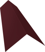 Планка конька плоского 145х145 Grand Line 0,5 Сатин с пленкой RAL 3005 красное вино (3м) Центр Кровли