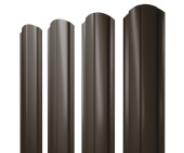 Штакетник Полукруглый Slim фигурный 0,5 GreenCoat Pural BT RR 32 темно-коричневый (RAL 8019 серо-коричневый) Центр Кровли