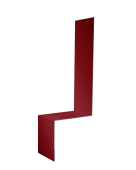 Планка примыкание боковое фальц 0,45 PE с пленкой RAL 3003 рубиново-красный (3м) Центр Кровли