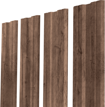картинка Штакетник Twin XL с прямым резом Grand Line 0,45 Print Premium Almond Wood Fresh Центр Кровли