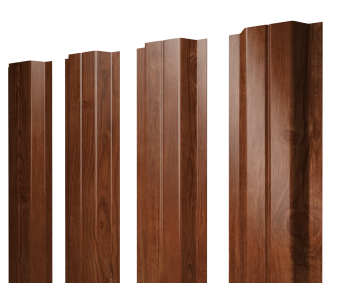картинка Штакетник П-образный A с прямым резом 0,45 Print Elite Rowan TwinColor Центр Кровли