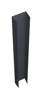картинка Крепежная планка верхняя Texas 0,5 Atlas X RAL 7024 мокрый асфальт (3м) Центр Кровли
