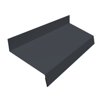 картинка Отлив простой 50 Grand Line 0,5 Velur RAL 7024 мокрый асфальт (3м) Центр Кровли