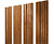 Штакетник Twin с прямым резом 0,45 Print-Double Elite Golden Wood Центр Кровли