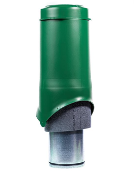 картинка Выход вентиляции Krovent Pipe-VT 150 изолированный зеленый Центр Кровли