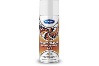 картинка Грунт-эмаль по ржавчине VIXEN 4в1 сигнальный белый (RAL 9003) аэрозоль 520мл (VX-519003) Центр Кровли