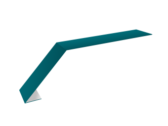 картинка Планка карнизная для мягкой кровли 100х60 0,45 PE с пленкой RAL 5021 водная синь (3м) Центр Кровли