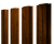 Штакетник П-образный A с прямым резом 0,45 Print-Double Premium Golden Wood Intense F Центр Кровли