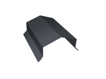 картинка Парапетная крышка угольная 125мм Grand Line 0,45 Drap ТХ двухсторонний RAL 7024 мокрый асфальт (3м) Центр Кровли