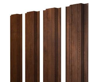 картинка Штакетник Прямоугольный с прямым резом 0,45 Print-Double Premium Golden Wood Fresh Центр Кровли