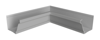 фото Угол желоба внутренний Vortex Lite 130мм NEW RAL 9006 бело-алюминиевый Центр Кровли картинка Угол желоба внутренний Vortex Lite 130мм NEW RAL 9006 бело-алюминиевый Центр Кровли