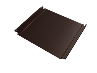 картинка Кликфальц Double Pro Grand Line 0,45 Drap TwinColor с пленкой на замках RAL 8017 шоколад Центр Кровли