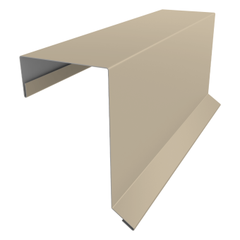 картинка Планка торцевая кровельная фальц 65х97 0,45 Drap TX RAL 1015 светлая слоновая кость (2м) Центр Кровли