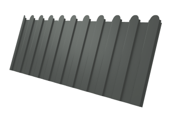 фото Профнастил С8A v01 фигурный 0,45 PE с пленкой RAL 7005 мышино-серый Центр Кровли картинка Профнастил С8A v01 фигурный 0,45 PE с пленкой RAL 7005 мышино-серый Центр Кровли