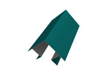 картинка Угол внешний сложный Кликфальц Pro 0,45 PE с пленкой RAL 5021 водная синь (3м) Центр Кровли