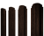 Штакетник П-образный А фигурный 0,45 Print-Double Premium Antique Wood Центр Кровли