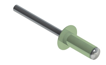 картинка Заклёпка вытяжная Daxmer 3,2х8,0 RAL 6019 (1000 шт) сталь/сталь Центр Кровли