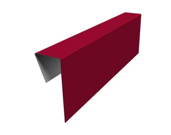 картинка Планка приемная оконная фибросайдинга 0,45 PE с пленкой RAL 3003 рубиново-красный (2м) Центр Кровли