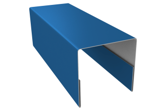 картинка Планка П-образная заборная 20 0,5 Satin с пленкой RAL 5005 сигнальный синий (2,5м) Центр Кровли