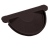 Заглушка торцевая универсальная 125 мм Matte PU RAL 9005 Центр Кровли
