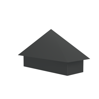 картинка Колпак на полустолб для С20 0,5 GreenCoat Pural BT, matt с пленкой RR2H3 (RAL 7016 антрацитово-серый) Центр Кровли